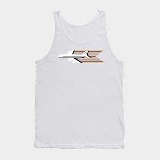 white airplanes on lagoon blue sky Tank Top